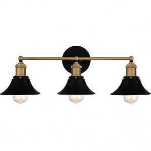 Quoizel Lighting Trafalgar 3 - Light Vanity in  Matte Black - 1 of 4
