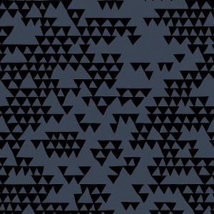Secret Mountain Shadow Navy Blue and Black Geometric Abstract Paste the Wall Wallpaper - 1 of 4
