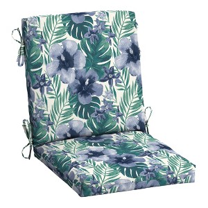 ARDEN Outdoor Midback Chair Cushion, 18 x 16.5, Rain-Proof, Fade Resistant Salome Tropical - 1 of 4