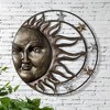 SPI Home Sun and Stars Wall Hanging – 35" Round Metal Celestial Wall Art, Bronze-Finish Indoor/Outdoor Decorative Plaque - 2 of 3