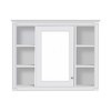 NicBex Modern Wall-Mounted Bathroom Storage Cabinet, Mirror with 6 Adjustable Open Shelves, Space-Saving Mirror Medicine Cabinet for Toiletries - 3 of 4