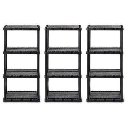 Real Living Black 4-Tier Wire Shoe Rack