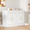 Okak Sideboard Buffet Cabinet, Accent Cabinet with 4 Doors and 4 Shelves, Storage Cabinet for Living Room, Entryway, Hallway, Office, White - 2 of 4