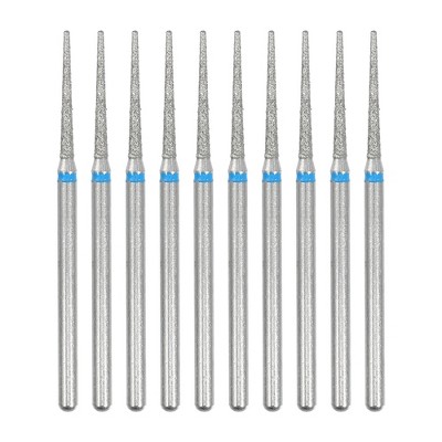 Unique Bargains Emery Nail Drill Bit Set for Acrylic Nails 3/32 Inch Nail Art Tools 44.4mm Length Blue 10 Pcs