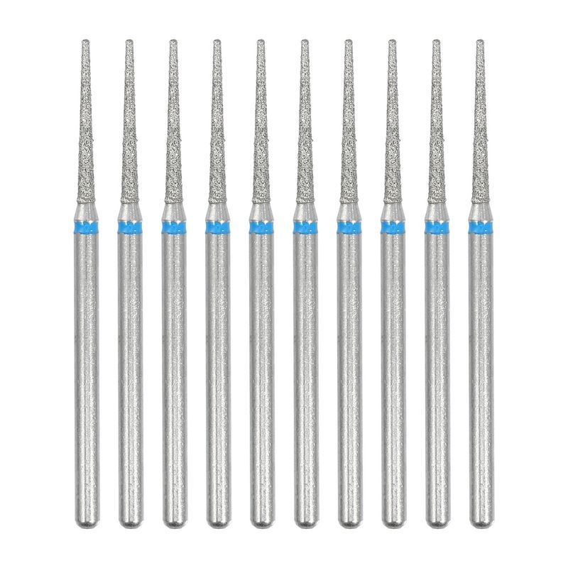 Unique Bargains Emery Nail Drill Bit Set for Acrylic Nails 3/32 Inch Nail Art Tools 44.4mm Length Blue 10 Pcs, 1 of 7