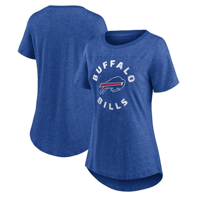 NFL Buffalo Bills Women&#39;s Roundabout Short Sleeve Fashion T-Shirt, 1 of 4