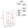 SEVOBAL Armoires Adjustable Armoire Double Door Cabinet with Three Drawers and Two Shelves for Bedroom Storage, White, 18.5"*46.9"*68" - 4 of 4