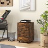 NicBex 3 Drawer Mobile File Cabinet with 1 Removable Tray,Office Cabinet with Round Knob Design and Casters,Filing Cabinets for Home Office - 2 of 4