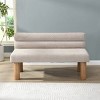 51.5'' Upholstered Dining Bench with Backrest,Boucle Entryway or Bedroom Bench with Wood Legs-Cuddlewood - 2 of 4
