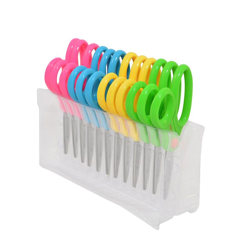 Westcott® Kids Blunt 5" Scissors with Storage Rack, Assorted Colors, Set of 12, 2 of 4
