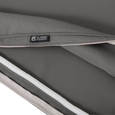 Light Charcoal Water-Resistant Patio Lounge Back Cushion