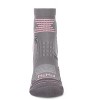 Memoi Women's Ultimate Performance Quarter Cotton Blend Moderate Compression Socks Gray 9-11 - 2 of 3