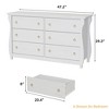 6/7 Dresser for Bedroom, 54 in Wide Drawer Dresser with Storage Freestanding, Wooden Closet Storage Chest for Living Room, Bedroom, Entryway - 2 of 4