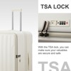 Karl Home Luggage Sets 3 Piece ABS PC Front Open Hardshell Lightweight Luggages Expandable Carry On Suitcase Set with TSA Lock 20/24/28 Inch White - 4 of 4