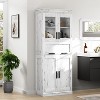 COZONY 66.9" Pantry Cabinet with Drawer, 4 Shelves Freestanding Storage Buffet for Kitchen, Dining Room, Living Room, Bathroom - 4 of 4