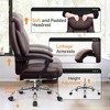 KERDOM Executive Leather Chair Adjustable High Back, Comfy Reclining Chair for Home Office, Dark Coffee - 4 of 4