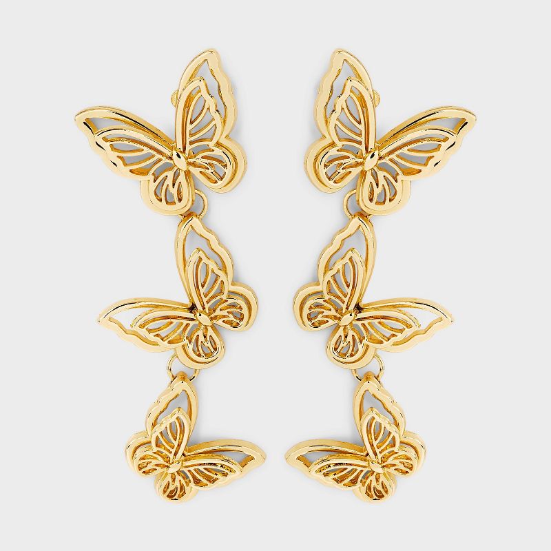 SUGARFIX by BaubleBar Butterfly Three Drop Earrings, 1 of 5