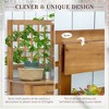 PAGED Potting Bench Table with Metal Sieve Screen, Removable Sink, Additional Hooks and Baskets for Patio, Balcony, Natural - 4 of 4