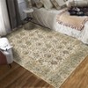 Vintage Area Rugs Floral Printed Indoor Mat Non-Slip Backing Throw Rugs Washable Low Pile Accent Carpet for Bedroom - 2 of 4