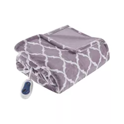 Electric Ogee Printed Oversized Throw 60x70" Lavender - Beautyrest