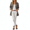 Anna-Kaci Women's Leopard Print Button-Up Long Sleeve Shirt with Collared Neckline - 4 of 4