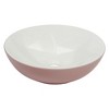 16" Round Ceramic Vessel Bathroom Sink – Modern Textured Interior Bowl Design - 2 of 4