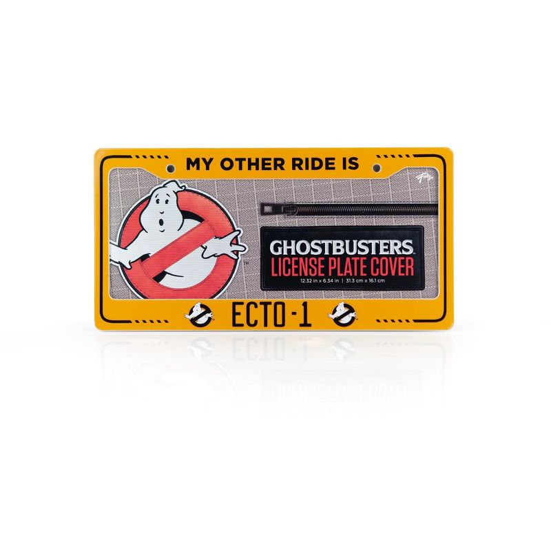 Just Funky Ghostbusters ECTO-1 License Plate Frame For Cars | Ghostbusters Collectible, 1 of 8