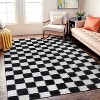 World Rug Gallery Block Shag Rug – Great for Living Room, Bedroom, or Entryway – Medium Pile, Easy to Clean – Anthracite Dark Gray - 2 of 4