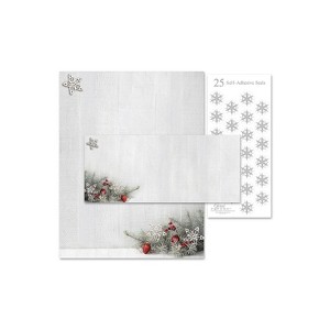 Great Papers! Holiday Stationery Kit Woodsy Pine 8.5" x 11" Letterhead 9.5" x 4.25" Envelopes - 1 of 1