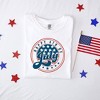 Simply Sage Market Women's Happy Fourth Circle Short Sleeve Garment Dyed Tee - 3 of 4