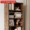 71" Industrial Book Shelves , Farmhouse Bookcase with Storage Shelves, Home Storage Cabinet with Doors for Living Room, Bedroom, Office - 4 of 4