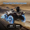 2 Seater Electric Children's Terrain Vehicle, 12V Remote Control Riding Toy Car, Battery Operated Vehicle w/Music, Remote Control, LED Lights - 4 of 4