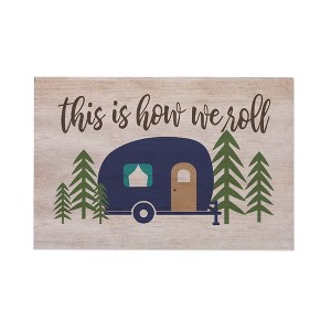 Personalization Mall Happy Campers Personalized Doormat, 18" x 27" - 1 of 1