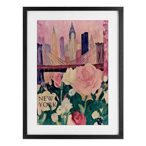 Stupell Industries New York Spring Cityscape Framed Print Under Glass Art - 1 of 4