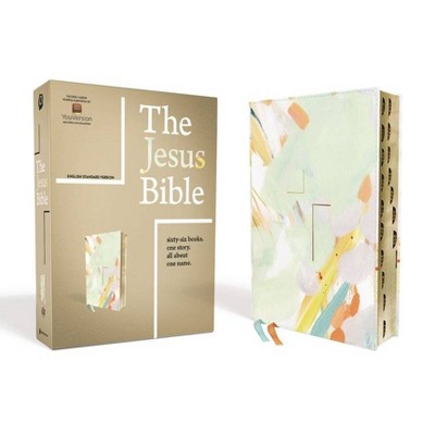 The Jesus Bible, ESV Edition, Leathersoft, Multi-Color/Teal, Indexed - by  Zondervan (Leather Bound)