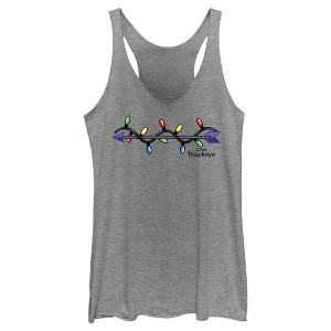 Women's Marvel Hawkeye Holiday Arrow Racerback Tank Top - 1 of 4