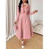 Mocamel Women's Solid Color Textured Short Coat with A- Strap dress 2 Piece Elegant French Fashion Set - 4 of 4