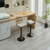 Resenkos Counter Bar Stools, Counter Stool,Set of 2 Rattan Bar Stool, 360 Swivel Bar Chair with Footrest for Kitchen, Dining Room Gray - 2 of 4