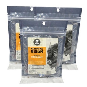 Nebraska Bison 3 oz Original Bison Jerky - Pack of 3 - 1 of 4