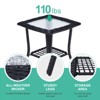 Maggift Patio End Tables, Modern Decorative Side Tables, Stylish Design for Patio, Living Room, Indoor and Outdoor Use, Black, 18"*18"*22.6" - 3 of 4