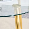 NicBex Modern Dining Table for 2-4 with Clear Tempered Glass Top and Metal Legs, Small Kitchen Table for Dining Room, Living Room - 4 of 4