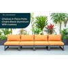 LeisureMod Chelsea 4-Piece Outdoor Patio Sectional Set – Black Powder-Coated Aluminum, Cushions, Weather-Resistant - 4 of 4