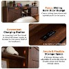 SinCiDo Farmhouse Bed Frame,w/Charging Station, Storage Bookcase Headboard,Sliding Barn Door,No Box Spring Needed, w/Wood Slats Support - 4 of 4