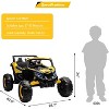 24V Kids Ride-On UTV Car with Remote Control, Spring Suspension, LED Lights, Music & USB, Metal Frame Battery Powered Electric Vehicle Toy - 2 of 4