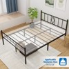 MAYEERTY 14"H Twin Size Bed Frames Metal Platform Bed No Box Spring Needed£¬Under Bed Storage, Black - 2 of 4