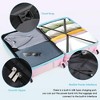 Naysaye Luggage 3 Piece Set Carry-on Suitcase with USB Port Spinner Wheels Durable Hard Shell for Travel, Blue and Pink, 19.2"*11.6"*28.4" - 4 of 4