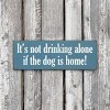 Slickblue Funny Dog & Drinking Sign, 3.5x10 Rustic Knotty Pine Wood Plaque, Wall or Shelf Décor, Multiple Colors - 2 of 3