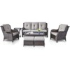 Belord 7PCS Outdoor Patio Furniture Set, Outdoor Wicker Patio Couch Set with Club Chair and Tempered Glass Top Coffee Table - 4 of 4