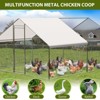 Large Metal Chicken Coop with Outdoor Pen –UV-Resistant Cover, PVC-Coated Wire Mesh, Lockable Door, 9.8' L x 6.6' W x 6.6' H - 3 of 4