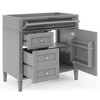 36'' Bathroom Vanity With 2 Drawers 1 Tip-out Drawer Modern Minimalist Style Bathroom Storage Cabinet Solid Wood Frame Vanity - 3 of 4